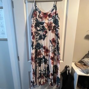 GORGEOUS A New Day Floral Pleated Midi Cami Dress